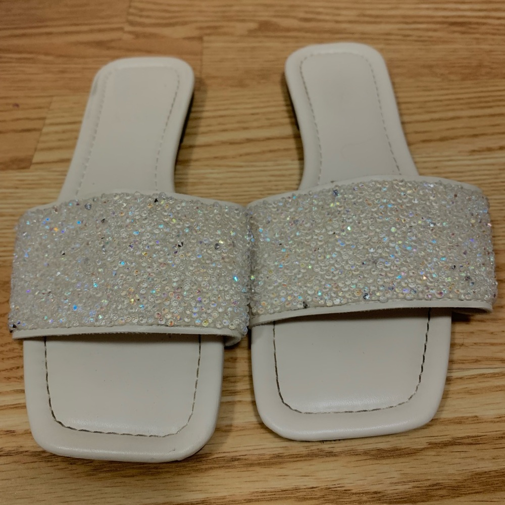Sparkly Slide Sandals